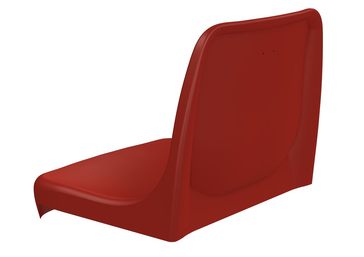 Siège coque de gradin CRM - dossier haut UEFA/FIFA - résistant UV et normes incendie_1