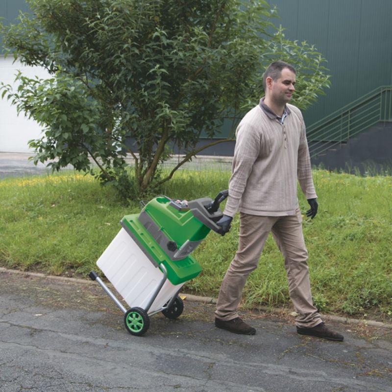 Broyeur de végétaux électrique Ribimex - 2800W - Bac 60L - Silencieux - Branches Ø 44 mm max_1