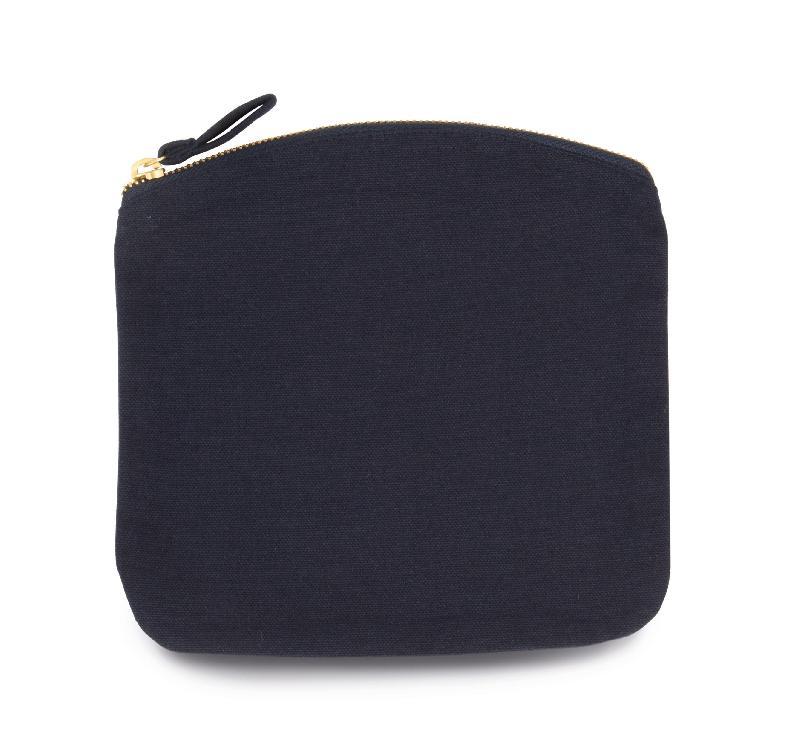 Pochette à fermeture zippée en coton canvas - Réf: KI0742 - Kimood_1