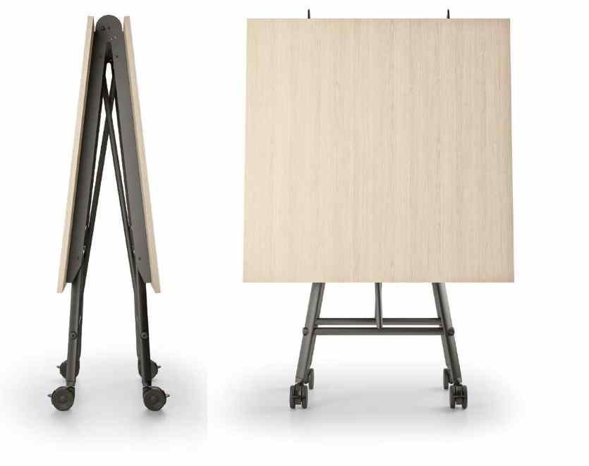 Table Serenity - plateau rabattable, roulettes, finitions personnalisables - idéale pour bureaux et espaces de réunion_1