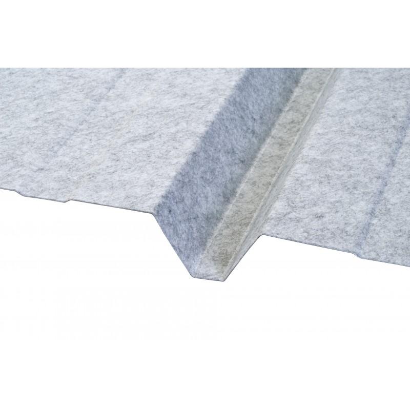 Bac acier laqué - Régulé 1045 0.63mm - Coloris rouge 8012 - Largeur 105 cm - Longueur 300 cm - Panneau galvanisé nervuré 63/100 avec feutrine anti-condensation_1