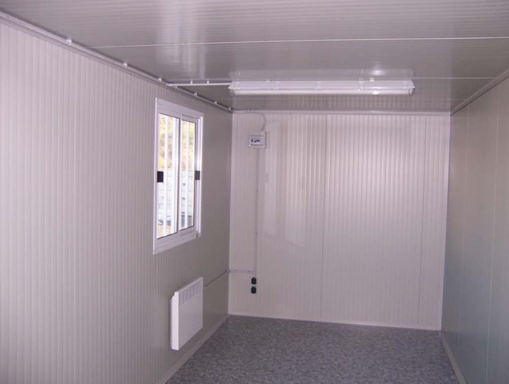 Bungalow démontable série confort - 5.14m x 2.40m - calorifugé avec structure acier galvanisé_1