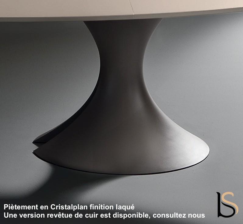 Table de réunion forme ovale Ola - Martex - Anthracite, Beige RAL 1019_1