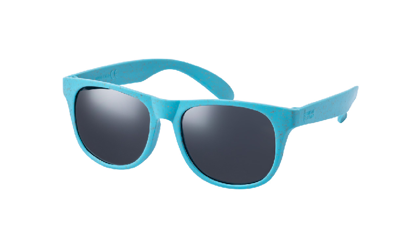 Lunettes de soleil en plastique écologique - paille de blé - protection UV400 - couleur bleue - 18g_1