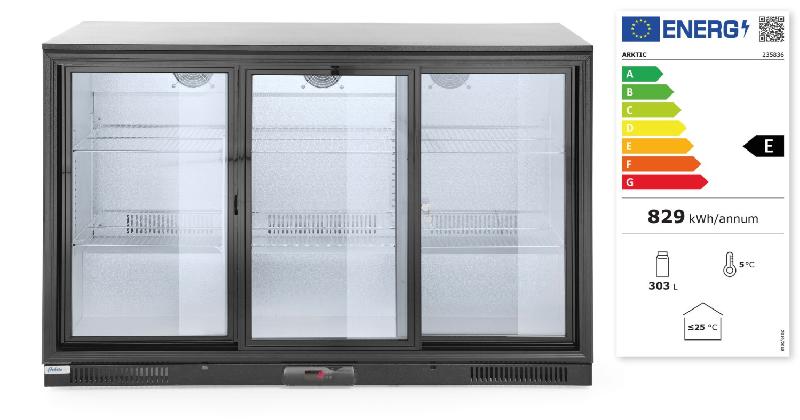 Arrière de bar réfrigéré 3portes coulissantes 303L ARKTIC HENDI_1