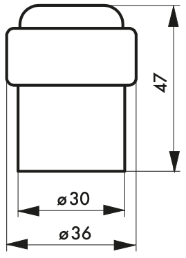 BLOQUE PORTE Ø 30 MM - Aluminium Anodisé Argent - SERRUPRO, Réf 00933047_1