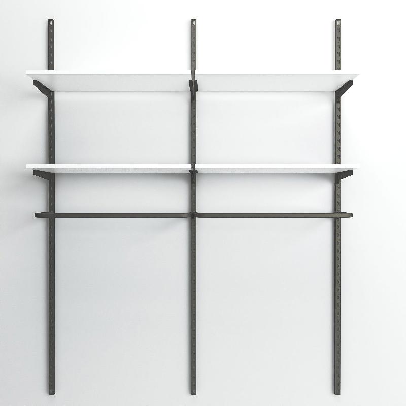 Élément suivant Global used 2 tablettes blanc + 1 penderie L90xH240cm_1