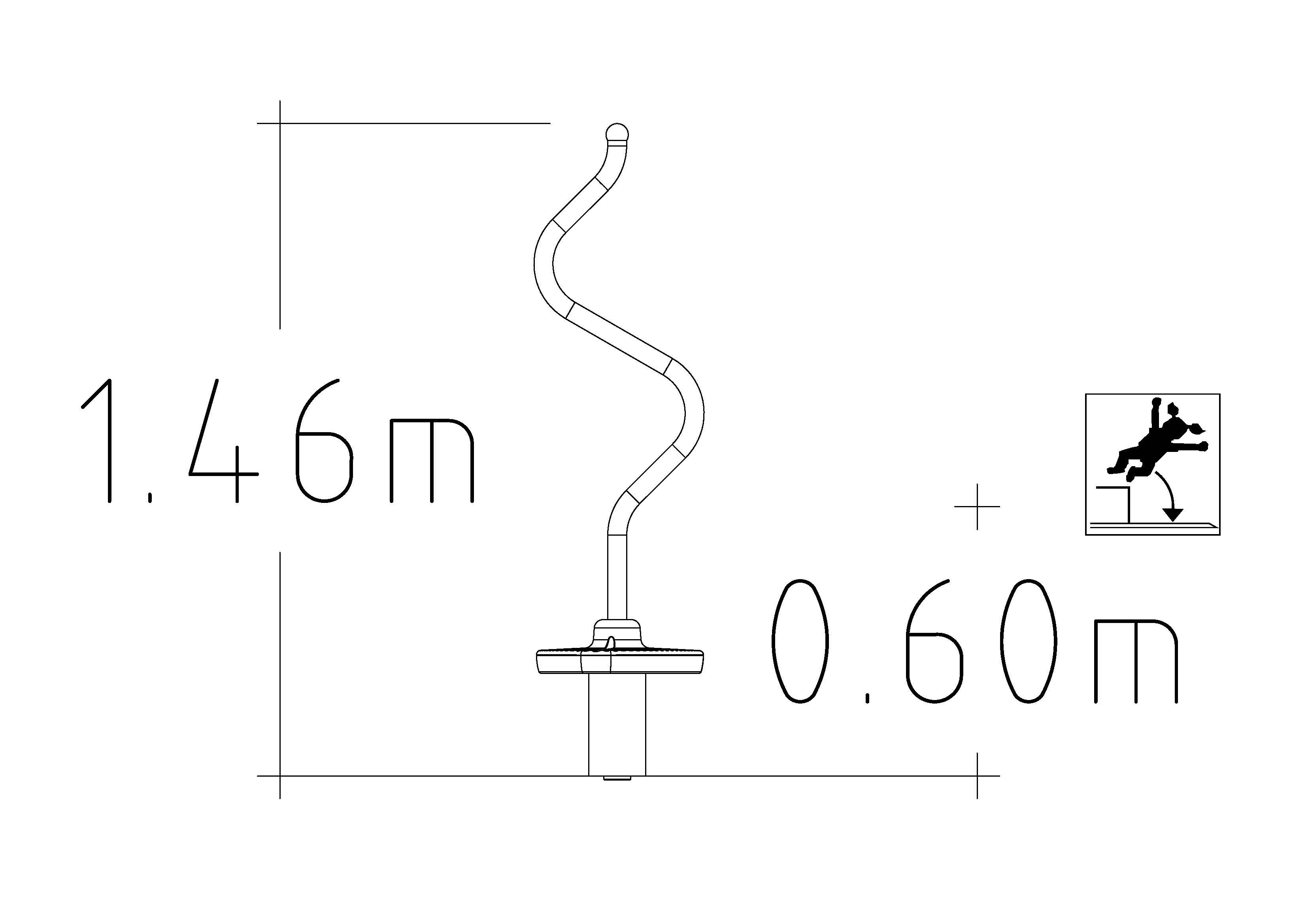 Manège tourniquet Whizzer pour aires de jeux - Rouge - Fondation à enterrer - réf 8055471 - HAGS_1