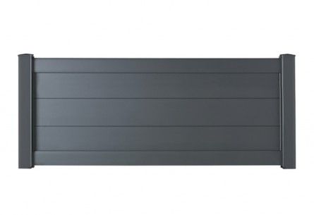 Nametil - clôture en aluminium - roy - hauteur 883 mm - lames horizontales larges - sur-mesure disponible_1
