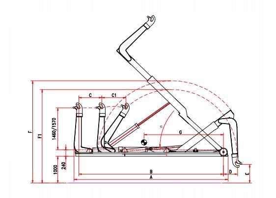 TA 18 - Bras hydraulique de levage pour camion - Bob SPA - 2280 kg - Modèles TA 18 NC, TA 18 N, TA 18 NL_1