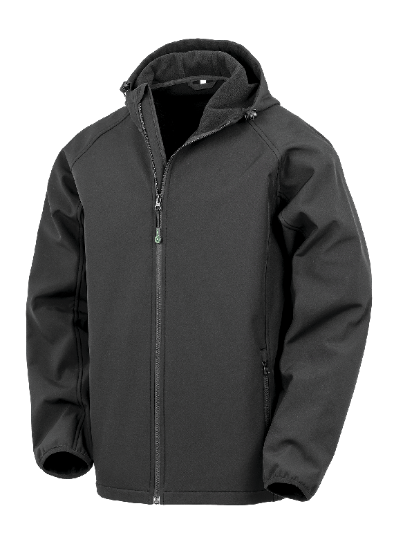 Veste softshell recyclée 3 couches à capuche homme - Réf: R911M - Imperméable, respirante, coupe-vent_1