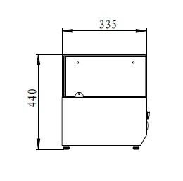 Vitrine réfrigérée à poser THV1200/330 - 1200 x 335 x 435 mm, capacité 4 bacs GN1/4, température +2°+8°C_1