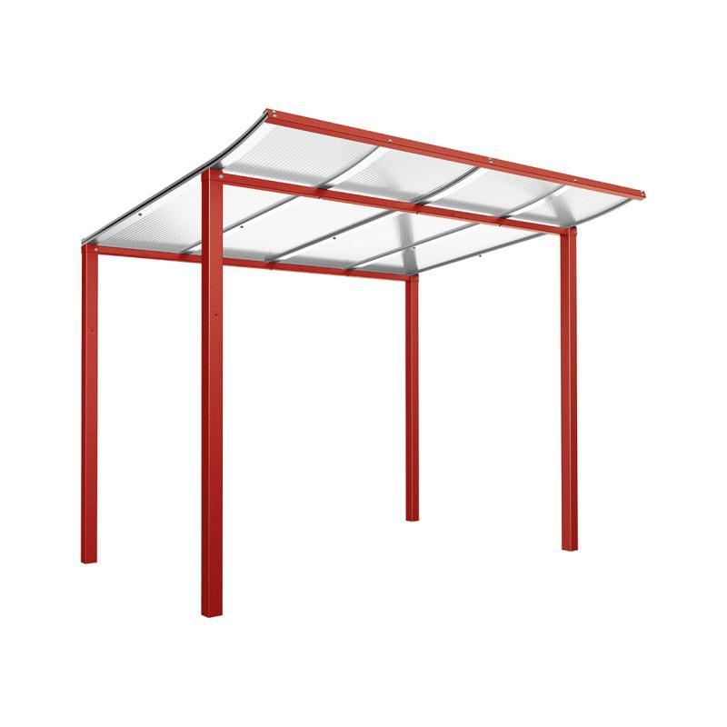 Abri Bus Modulo - Dimensions 2500x2250 - Profondeurs 2000 ou 3400 mm - Structure acier - Toiture aluminium et polycarbonate - Extension 2500 mm_1