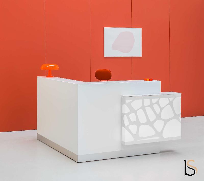 Banque d'accueil d'angle Organic avec éclairage - MDD - Gauche_2