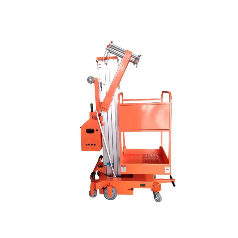 Nacelle/Plateforme élévatrice télescopique à 1 mât TOR GTWY4-100 : 125KG/4M/230V/1F/50Hz  Version améliorée_1