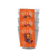 Tourniquet brochures 9 cases A4 comptoir - Métallique finition époxy gris alu - Réf.22351158_1