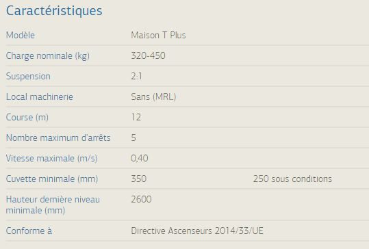 Ascenseur de maison t plus - kleemann - charge nominale 320 à 450 kg_1