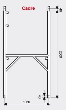 Échafaudage-cadre basculeurs H - Condor - lisse et diagonale en acier S235JR_1