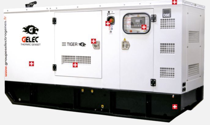 Groupe électrogène diesel stationnaire industriel insonorisé LION 550YC - 550 kVA - 6 cylindres - Triphasé_1