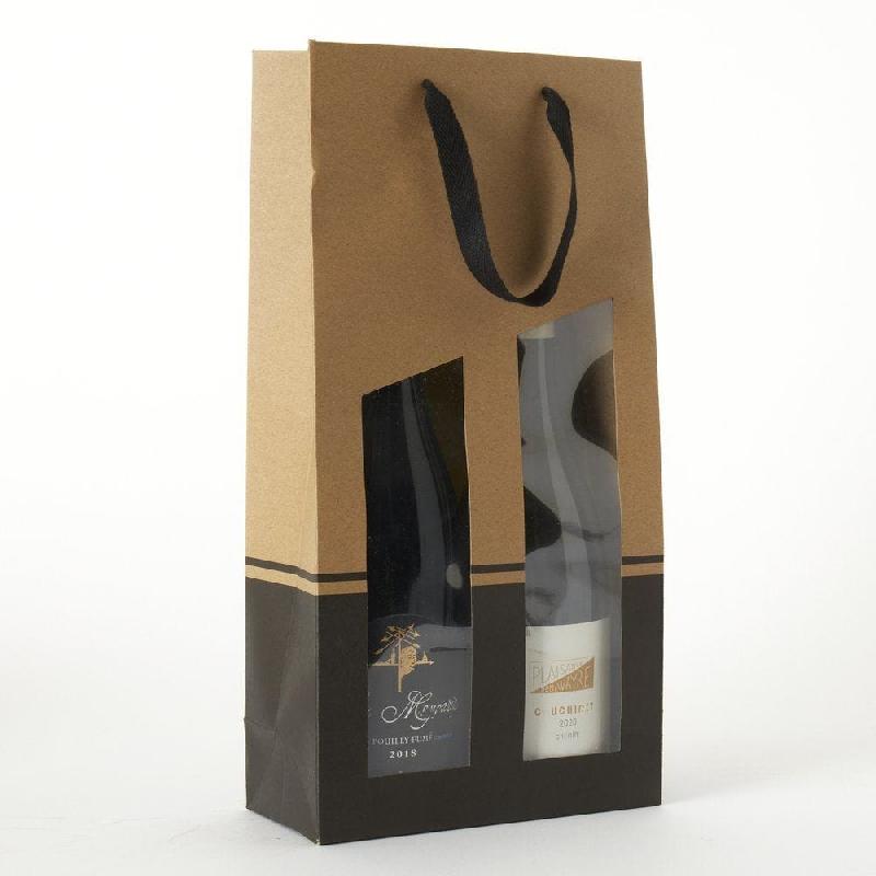Sac kraft 2 bouteilles Seduction Line 19x9,1X38,5cm - par 10_1