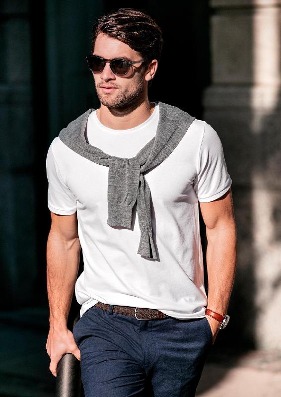 T-shirt piqué pour homme - Noir - Danbury Men - Nimbus_1