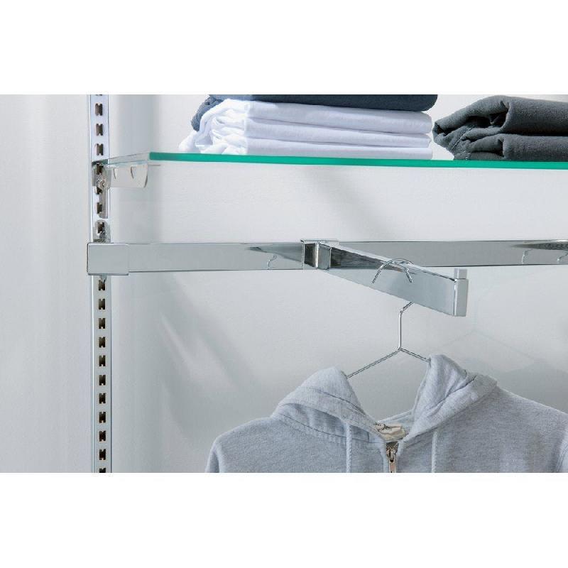 Bras droit chromé 40cm Queen Vogue Alias pour barre de charge - Gris en acier_1