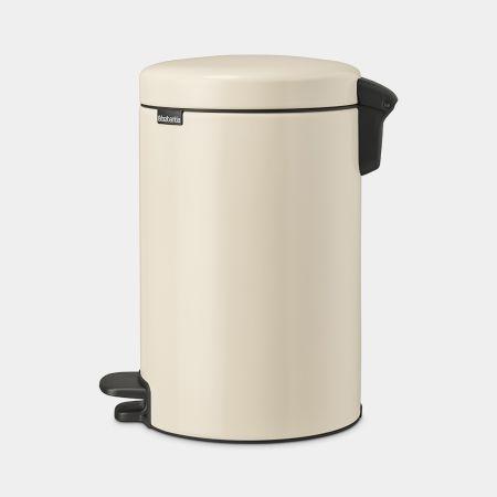Poubelle à pédale newIcon 12 litres Soft Beige - Brabantia - Volume S - Couvercle soft-close - Anti-odeurs_1