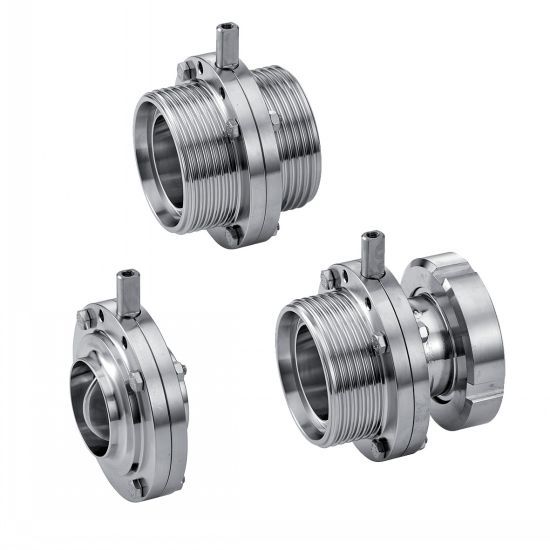 Vanne papillon en inox 316L avec joint EPDM