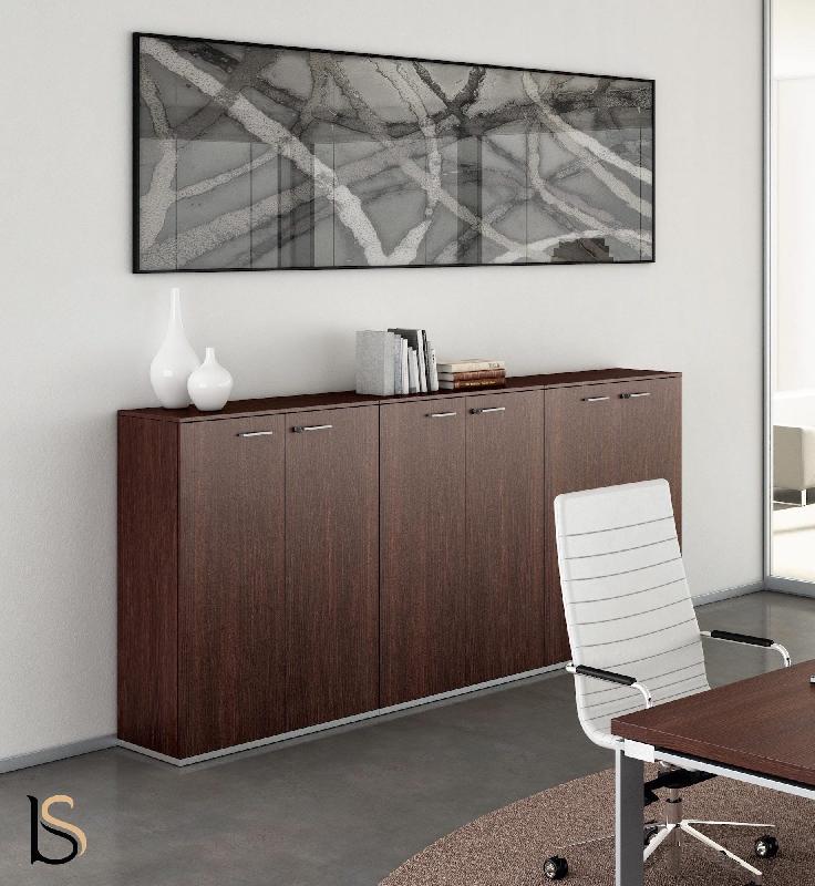 Armoire moyenne 6 portes - Quadrifoglio - Noyer Canaletto_1