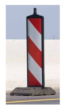 Balise de chantier K5C - Renforcée par tube en plastique - Simple ou double face réfléchissante_1