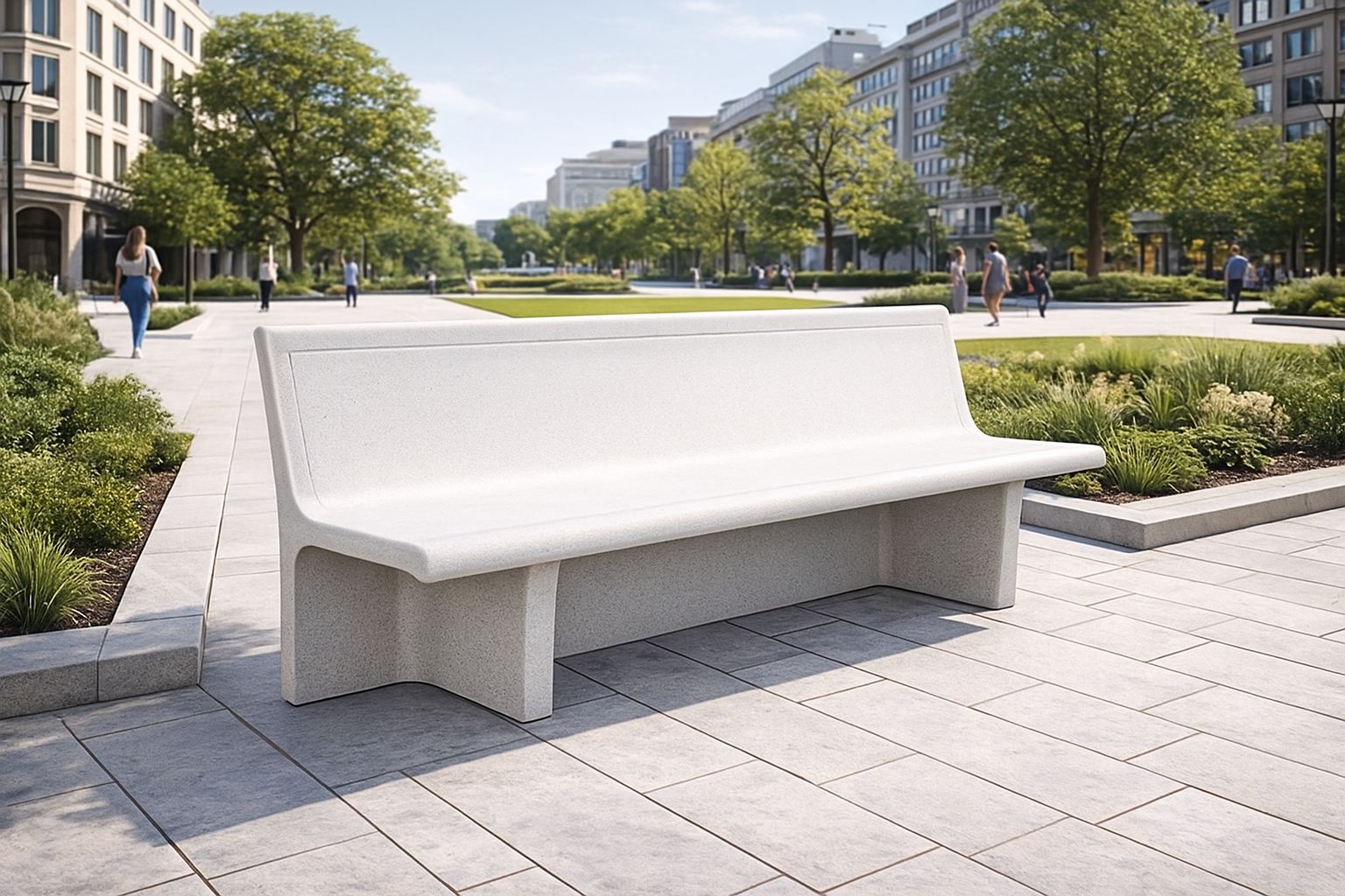 Banc public en béton moderne - modèle URBANA 1036_1