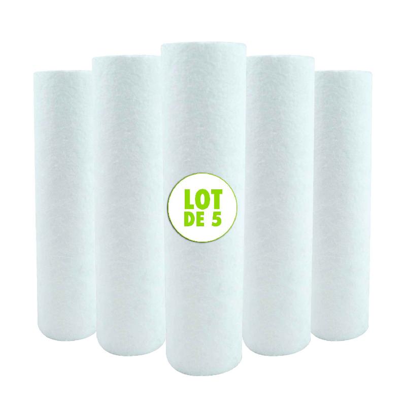 Lot de 5 cartouches filtrante anti sédiments microfibre 9 pouces 3/4 - 5 microns fabriquées en france_1
