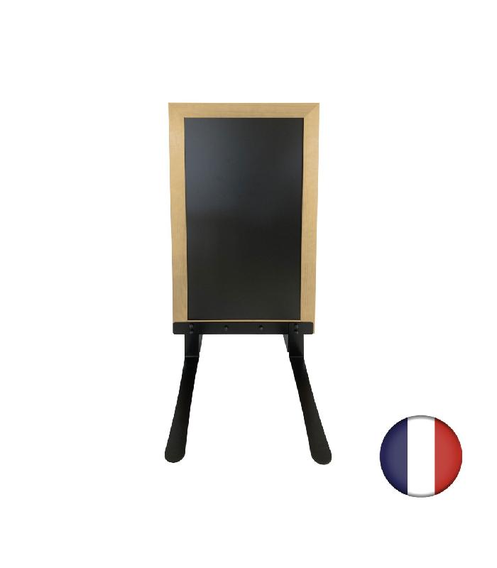 Panneau trottoir cadre bois sur piétement noir effet ressorts - 124 x 63,5 cm - Référence : PFN733BRUT_1