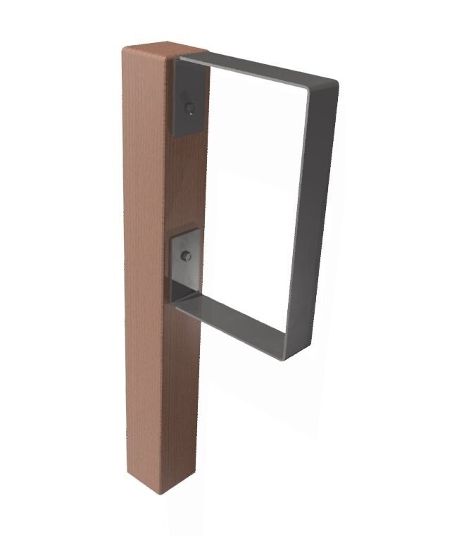 Support vélo en bois et acier inoxydable - Hauteur 1m à sceller, options disponibles - Référence BTSCBX_1