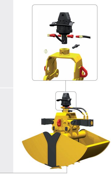 Bennes pour grues et mini-pelles R74 Rozzi - Équipements hydrauliques de terrassement et de chargement_1
