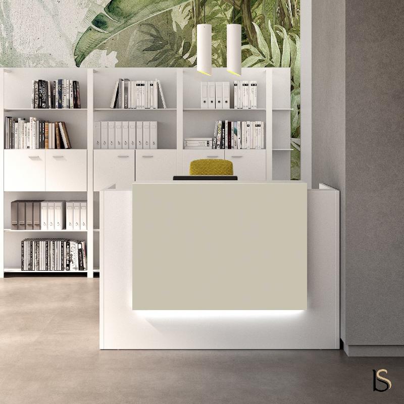 Bureau réception Z2 - Officity - 126, Blanc, Gris Soie R7044_0