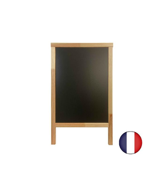 Chevalet stop trottoir - Cadre bois 90 x 55 cm - Référence : LSTF49BRUT_1