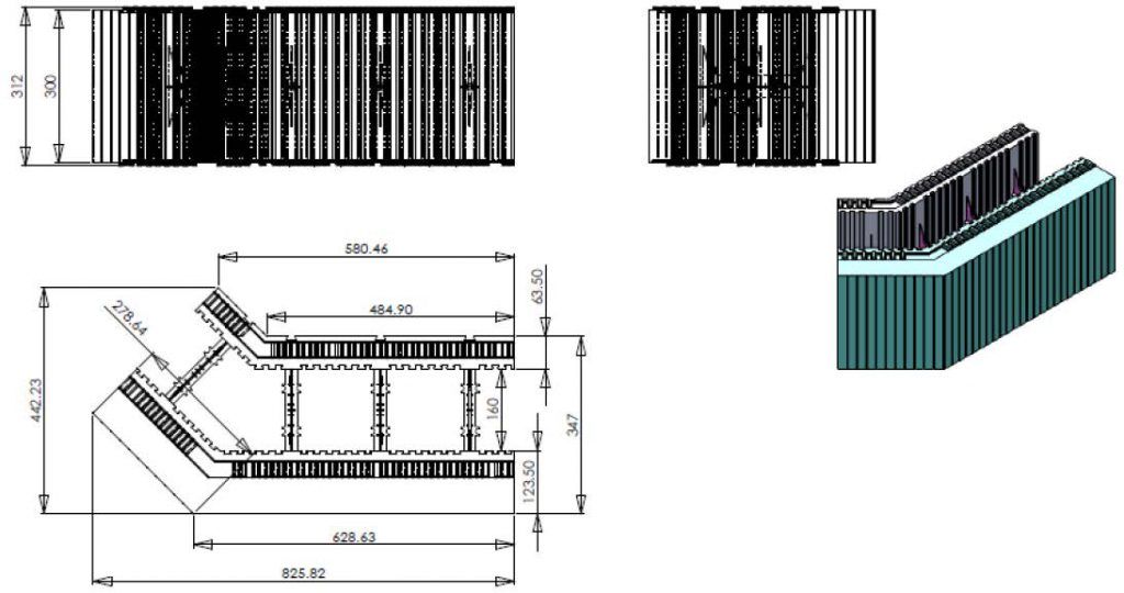 Coffrage isolant angle 45° - Reverbloc - épaisseur 34 cm - R = 5.38_1