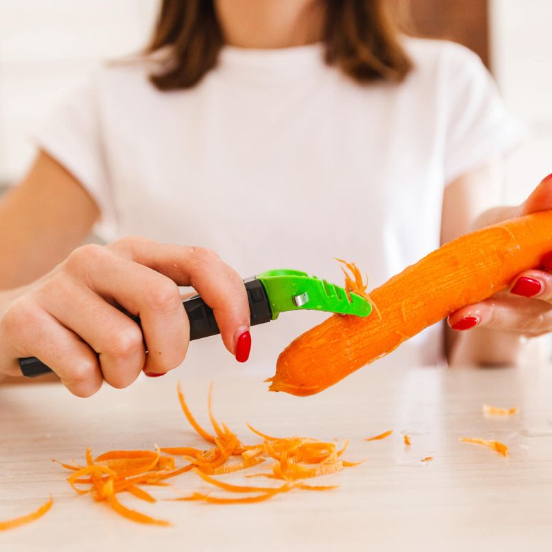 Éplucheur multi-peeler Boerner - lame ondulée en acier inoxydable - embouts interchangeables_1