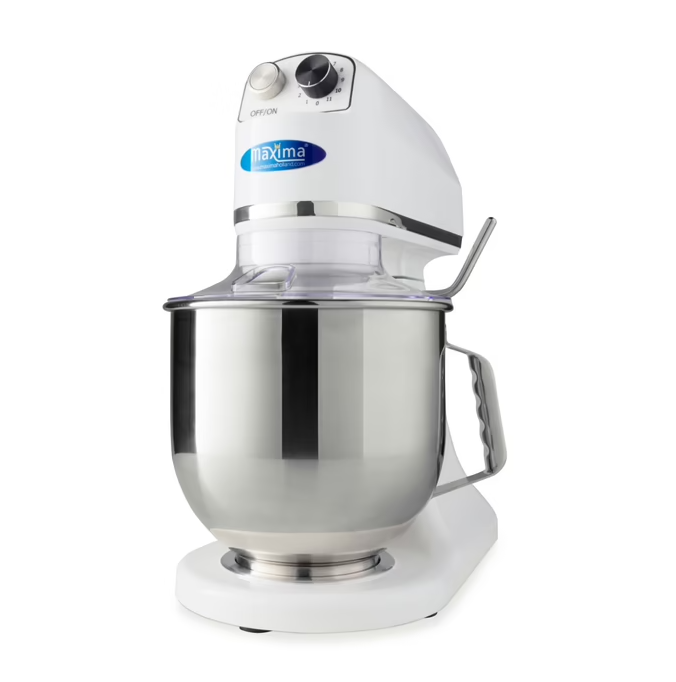 Mixer planétaire - 7 L - jusqu'à 2 kg de pâte - blanc | Maxima - 09300154_1