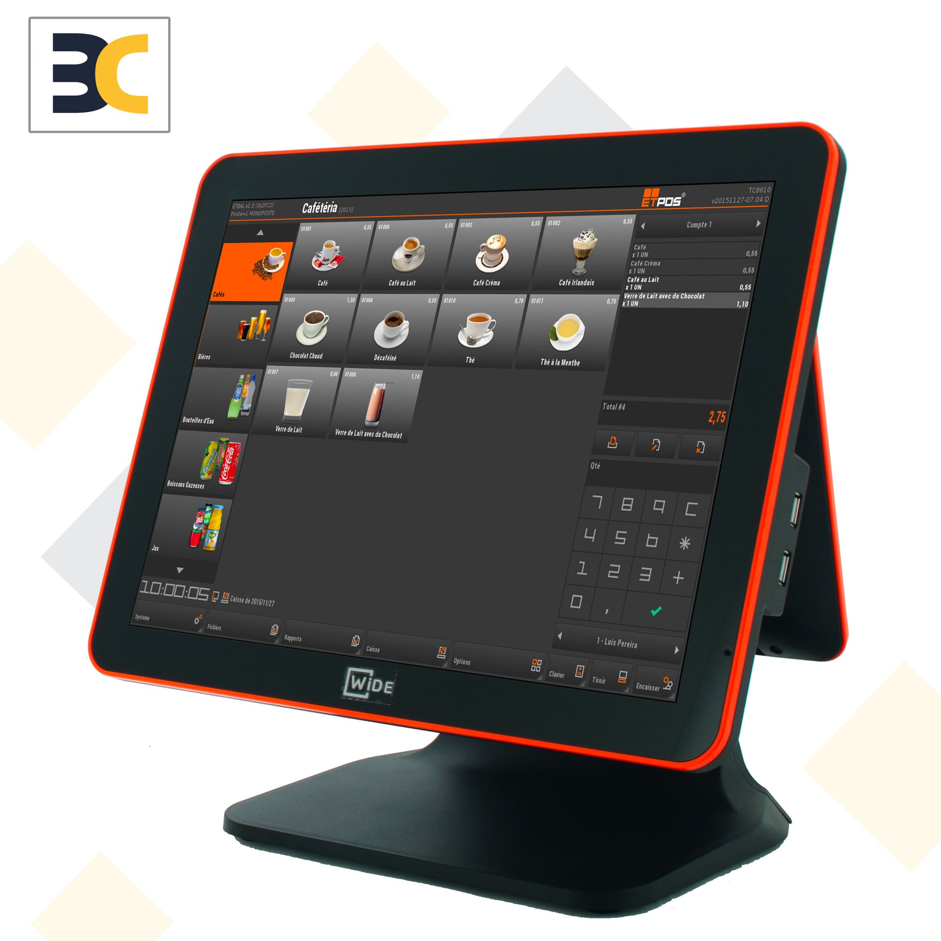 POS 1525D WIDE caisse tactile avec ETPOS 5.30 certifiée NF525_1