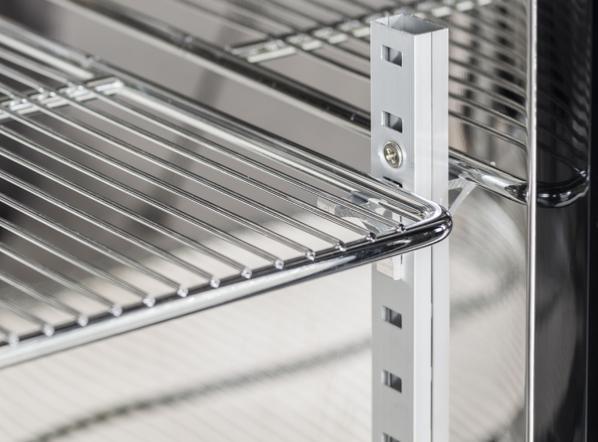 Arrière-bar noir 2 portes vitrées inox - 228 L | Coolhead - BBA218_1