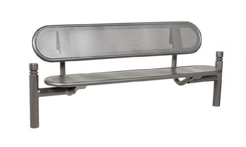 Banc Public Estoril - Longueur d'assise 1800 mm - Structure en tube acier Ø 76 mm_1