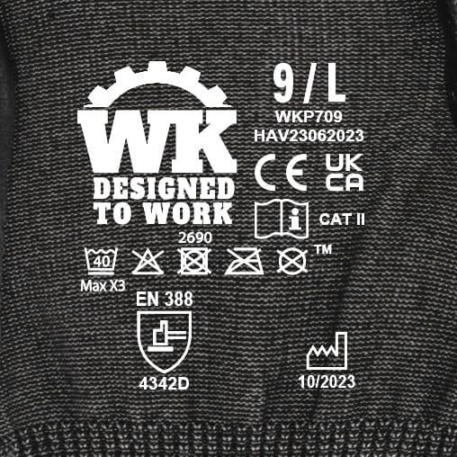 Gants de protection anti-coupures - MetalQ - Réf: WKP709 - Normes EN388:2016 + A1:2018 4342D_1