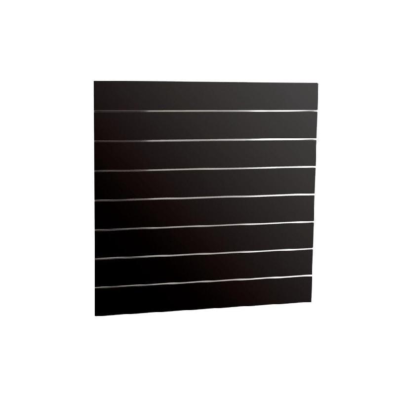 Panneau rainuré R15 L120xH120cm épaisseur 18mm - noir laqué - double couche de laque - réf. 44656_1