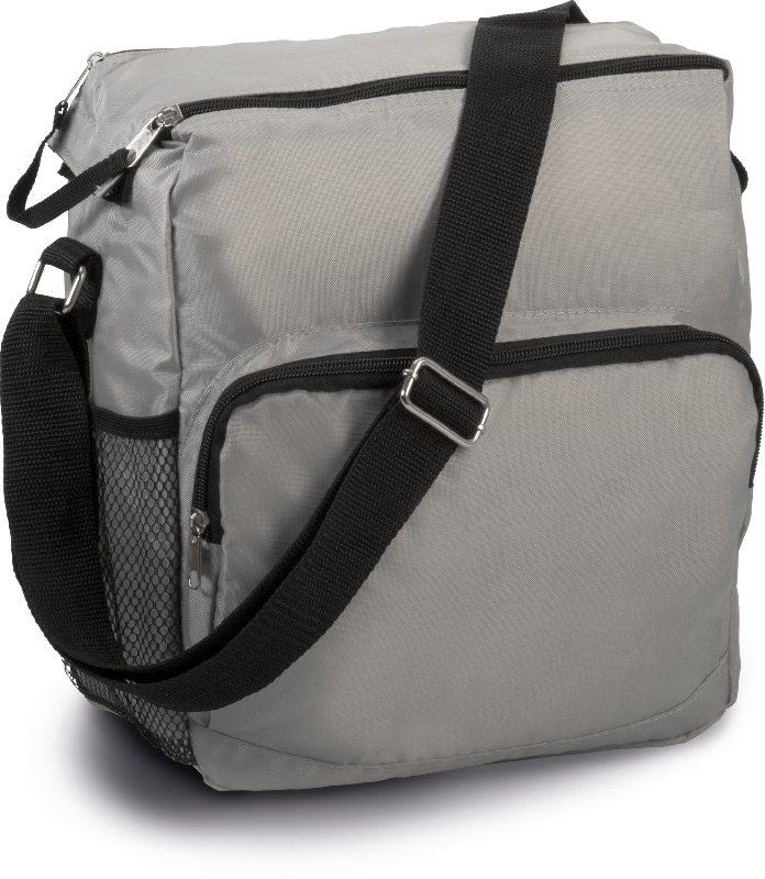 Sac isotherme vertical en polyester 420D - Réf: KI0318 - Marque Kimood - Poche zippée et filet - Sangle ajustable_1