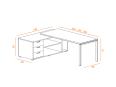 Bureau de direction DIAMOND laqué brillant sur crédence - Deskono_1
