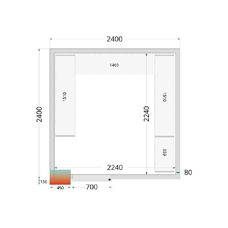 Kit de rayonnage pour Chambres Froides Tefcold CRPF2424_1