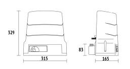 Motorisation pour portail coulissant BH30/605 Roger Technology - 24V - usage intensif - jusqu'à 600 kg_1