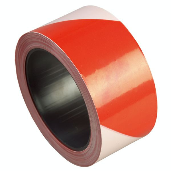 Ruban de balisage rubalise (bande de signalisation) 100mx 50mm rouge et blanc_1